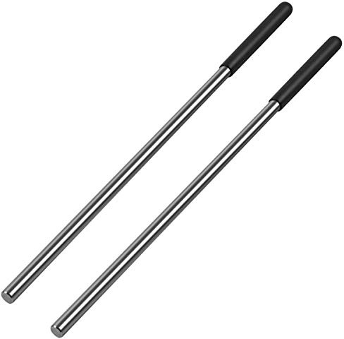 2 Pack 18 Inch Winding Rods for Torsion Springs, 0.5inch Diameter Steel Winding Bars for Adjusting or Replacing Garage Door Tension Springs with Rubber Handle