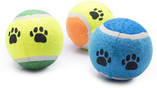 Petper Cw-0039EU hundbollleksak, hundbollar, bollar för valpar och lekar, 3-pack