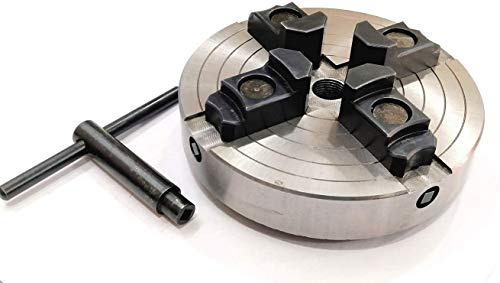 6 Inch (150 mm) 4 Jaw Independent Wood Lathe Chuck Threaded- 3/4 x 16 TPI with Adjustable/Reversible Jaws