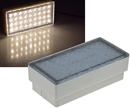 ChiliTec LED Bodeneinbauleuchte 20x10cm Warmweiß 2 Stück | Pflasterstein, Begehbar & Befahrbar, 230V IP67 Wasserdicht, Für Einfahrt Terrasse Garten