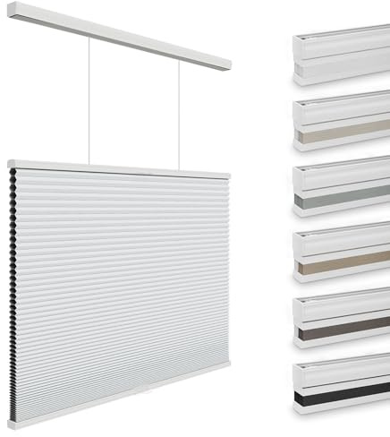 Changshade Blackout Top Down Bottom Up Cellular Shades, Cordless Honeycomb Blinds for Bedroom, Nursery & Bathroom, Total Privacy, 34 W*72 H,White