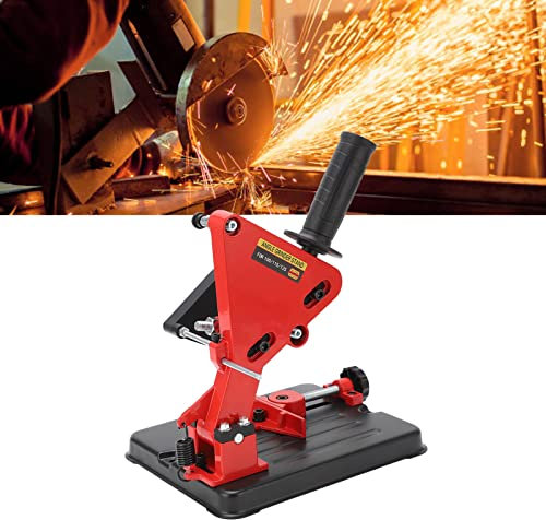 Angle Grinder Fixed Bracket - Cast Iron Multi-Angle Adjustable Stand Holder for 100 125 Grinder With Protective Cover