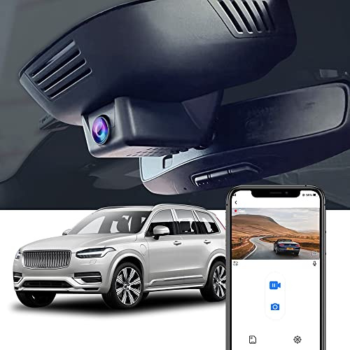 Fitcamx Dashcam 4K Geeignet für Volvo XC90 2023-2026 B5 B6 T8, Integrierter OEM Auto Kamera UHD 2160P Video, Loop-Aufnahme, WiFi & APP, G-Sensor, Nahsicht, Plug & Play, WDR Autokamera, 64-GB-Karte