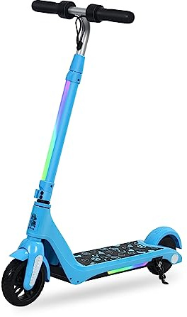 KHHK Elektroroller Kinder ab 6-12 Jahre, einstellbare Höhe und Geschwindigkeit, mit LED-Anzeige und LED-Leuchten, geeignet als EIN Elektro Scooter Geschenk für Kinder und Jugendliche