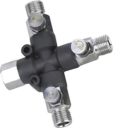 Metal Air Hose Splitter, Airbrush Fitting, Three Way Mini Air Compressor