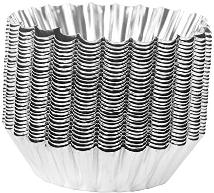 LIFKOME Stampo Per Crostatine 7x2 Cm in Metallo Antiaderente Per Muffin e Cupcake, Teglie Per Dolci Da Forno Per Cheesecake, Budini e Quiche, Set Da 30 Pezzi Per Uso Professionale e Casalingo