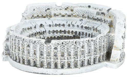 Cabilock Ancient Roman Colosseum Ornaments Retro Ashtray for Smoker Round Ashtray Cigarette Ash Holder Nordic Style Decor for Table Centerpieces Office and Home Use
