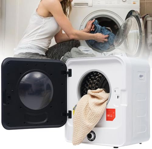 ZHIXUMM Secadora De Ropa Compacta, Secadora De Ropa PortáTil EléCtrica, Mini Secadora AutomáTica De 4 Kg, Lavadora Todo En Uno, para Uso En Encimera O Montaje En Pared con Controles MecáNicos
