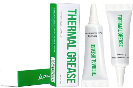 Creality Lot de 2 pâtes thermiques officielles 10 g pour imprimante 3D, forte conductivité thermique, isolation et pas de corrosion, sûr et respectueux de l'environnement, résistance aux hautes et