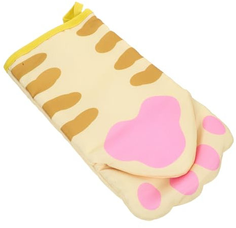 SOLUSTRE Heat Resistant Non-slip Grip Kitchen Oven Mitts for Baking Cooking and Microwave Use Thickened Insulation Gloves to Prevent Burns for Home Chefs