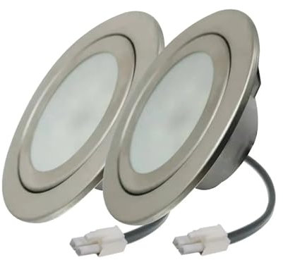 BoBoBn Confezione da 2 lampadine for Cappa aspirante, Luce di Scarico fumi for mobili da Cucina, 1,5 W, 68 mm, DC 12 V, Bianco 6000 K.