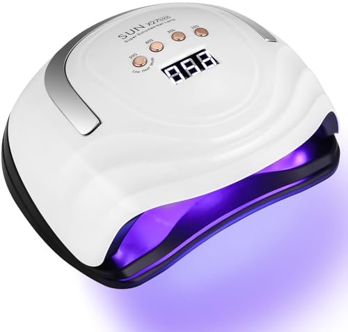 UV Lampe Nägel 380W, JOFLVA 81 LED Gelnagellack UV Lampe, UV Lampe Gelnägel, 4 Timern LCD Display, Auto-Sensor Schnell Nageltrockner Geeignet für alle Nagellampe für Maniküre Haus und Salon