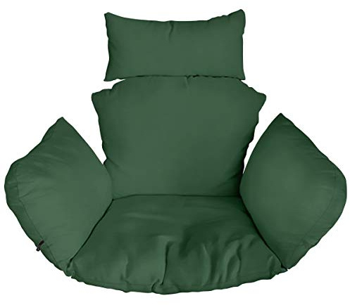 Ferocity Suspendu Hamac Chaise Coussins XXL, Imperméable Siège de Chaise Rembourrage pour Patio Jardin, Balançoire Panier Suspendu Coussin de Siege, Vert [114]