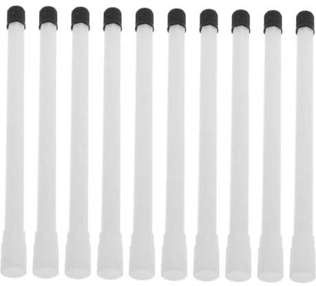 ARTSEWPLY 10piezas Prolongador Válvula Neumático Blanco Plástico Resistente Extensión Fácil Instalación para Ruedas Dobles Vehículos Coche Camión