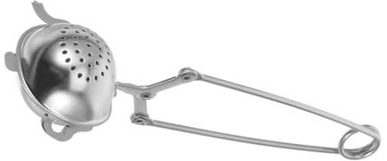 DECOMELODY Stainless Steel Tea Pot Shaped Infuser Tong Tea Strainer Filter with Handle for Loose Leaf Brewing Fine Mesh Filter