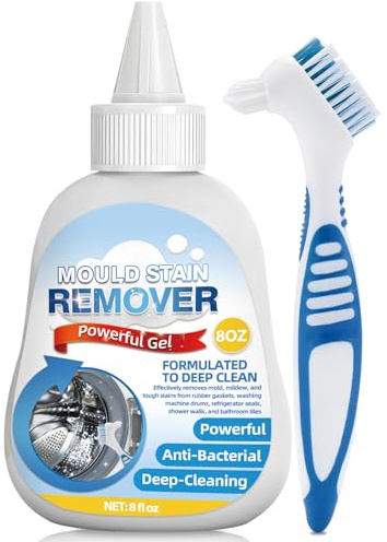 HuakChai Mould Remover Gel, 220ml Large Capacity Black Mould and Mildew Remover for Washing Machine Seals, Toilet, Bathroom Grout, Kitchen Sink, Shower, Caulk & Rubber Gaskets