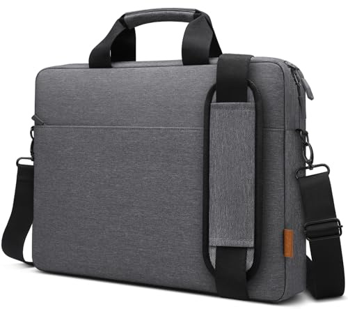 ZYB Sacoche Ordinateur Portable 15.6-16 Pouces,Imperméable Housse Ordinateur 15.6-16 Pouces Pochette pour 15-16 PC Ordi MacBook/Dell/Lenovo/Acer/HP/MSI/ASUS Sac à Bandoulière Serviette-Gris Foncé