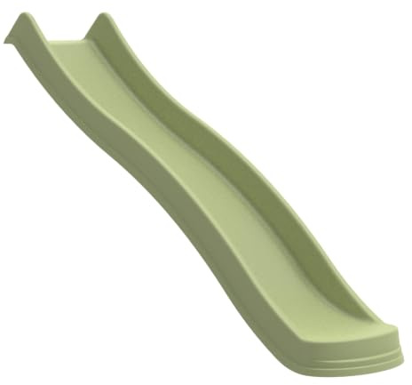 TP Toys Glissière de Toboggan Ondulée L220 Cm, H120 Cm, Vert Kaki, Ripple