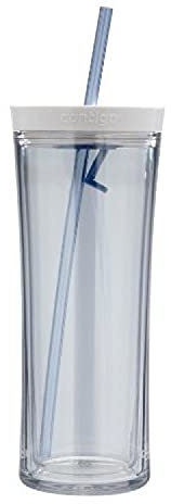 Contigo Shake & Go - Doppelwandiger Becher, AUTOCLOSE, Titan, farblos, 20 oz.