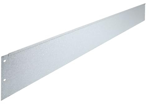IRKA Rasenkante schmal mit 2-Fach Verschraubung Alu-Zink 100 x 14 cm | Beeteinfassung Metall schmal 0,1 cm, Stabile Garten Rasenbegrenzung, Beetumrandung wetterfest