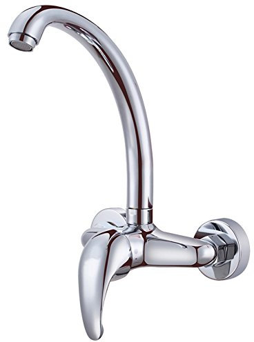 YAWEDA All Copper Dark Mounted hot and Cold Kitchen Faucet Wall Sink Sink Bowl, Swivel tap, Washing Basin Fittings, net Lead Faucet.
