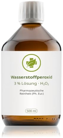vitalundfitmit100 Wasserstoffperoxid H2O2 3% Ph. Eur. 500 ml, in Pharmaqualität, aus DE