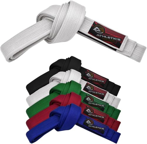 Kampsport karatebälte, 100 % bomull med flera sömnadsbälten för BJJ, Judo, Taekwondo och Karate (vit, 240)