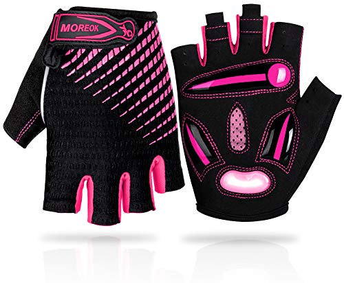 LUROON Fahrradhandschuhe Halbfinger Atmungsaktiv Rutschfestes Stoßdämpfende Kurz Gel Sommer MTB Radhandschuhe für Herren Und Damen