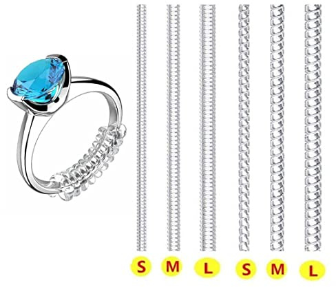 Ring Size Adjuster for Loose Rings Invisible Ring Guard Clip Transparent Silicone Sizer Tightener Resizer Fit Almost Any Rings 6 Different Sizes