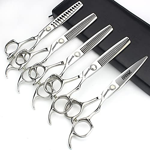 15 cm professionell frisörsax, rostfritt stål multifunktionell frisörsax set (6 tum 5 stycken)