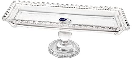 SHOWERORO 1pc Dessert Tray Wedding Decor Cheesecake Carrier Fruitcakes Snack Serving Tray Fruits Serving Tray Glass Cake Stand Snack Tray Storage Tray Dessert Serving Plate Cheese Platter