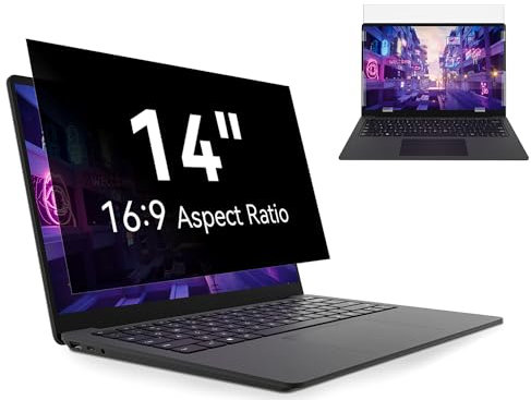 Pantalla de Privacidad Para Portátil de 14 Relación de Aspecto 16:9, Protector de Filtro Antirreflejo de Luz Azul, Filtro Schermo Privacy Compatible con Lenovo/HP/Dell/Acer/Samsung/Asus/Toshiba