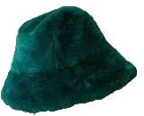 FASHION 7STAR Damen Fischerhut aus flauschigem Fell, weich, Winter, warm, Fischerhut, einfarbig, bedruckt, grün, Einheitsgröße