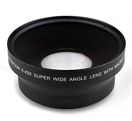 67 mm 0,43 x Super-Weitwinkel-Fischaugenobjektiv mit Makro-Portion und Front- und Rückdeckel für digitale SLR-DSLR-Kameras, 0,43-faches Super-Weitwinkel-Konvertierungsobjektiv mit Makro-Nahlaufnahmen