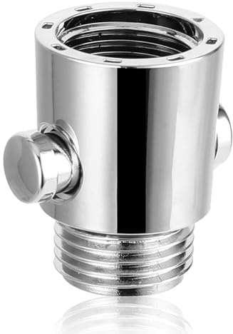cobee Lot de 2 valves d'arrêt pour pommeau de douche, vanne de contrôle du débit d'eau G1/2, vanne d'arrêt d'eau de taille universelle pour bras de douche et tuyau ou pulvérisateur de bidet (1 pièce)