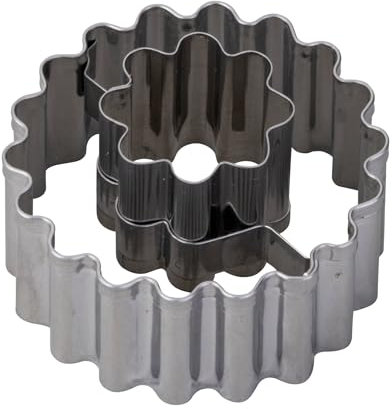 Zenker Emporte-pièce Linzer avec fleur, 2 en 1, en acier inoxydable, pour biscuits de Noël, anneau d'amande et fleur, Ø 54 x 36 mm, inoxydable et passe au lave-vaisselle