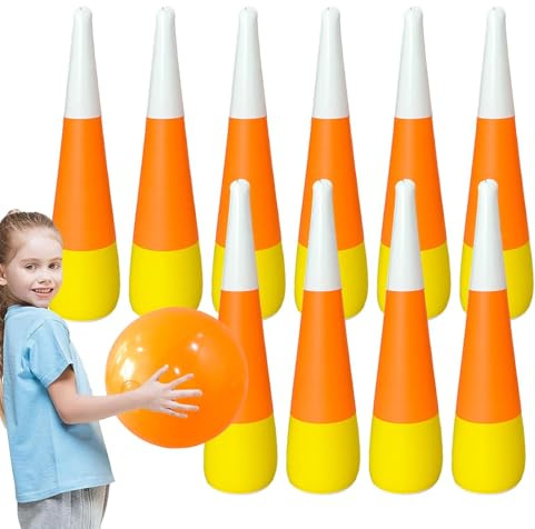 Aufblasbares Bowling-Set - Indoor Bowling-Spiele - Aufblasbare Bowlingkugel mit Bowling-Kegeln, Geburtstagsfeierspiele für Indoor-Rasen, Spiele für