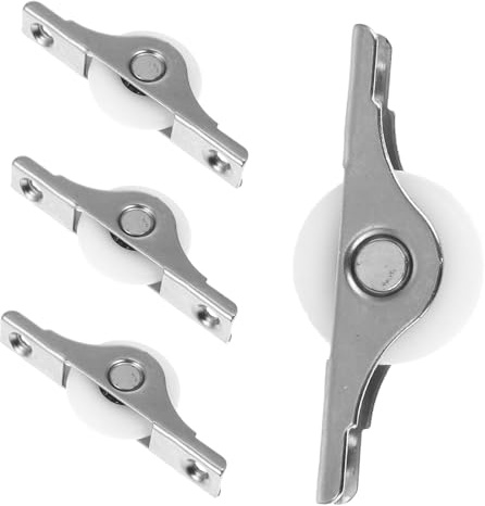 NULYLU Door Roller 4pcs Universal Sliding Cabinet Door Wheels for Wardrobes and Closets Precision Craft and Stable Performance