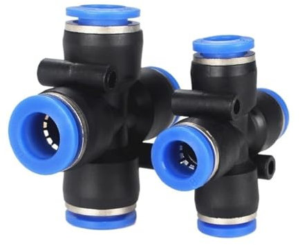 MURVE 2 Stück Schnellkupplung von pneumatischen Rohrverschraubungen, 4–12 mm Rohr-Schlauchverbinder, Schnellentriegelung, Lufteindrücke, pneumatische Armaturen (PZA, 4 mm)