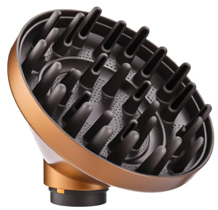 Goxiry Diffusortillbehör för Dyson Airwrap HS01 HS03 HS05, diffusor hårlockare bärbart diffusormunstycke hårdiffusortillbehör, omvandla för Airwrap Curling Styler till en hårtork Guld