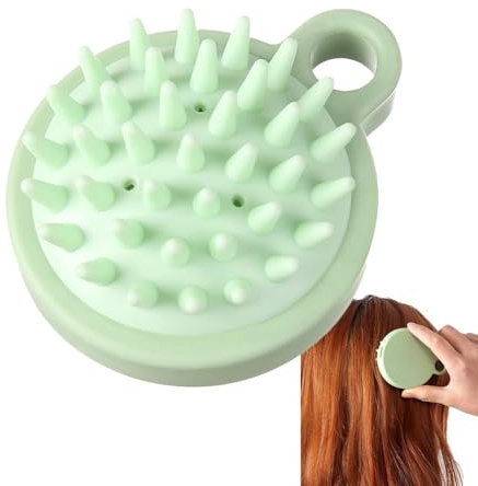 Silikon-Shampoo-Bürste – Anti-Schuppen-Kopfhautschrubberkamm | Weiche Silikonborsten Gegen Juckreiz | Tragbares, Perfektes Shampoo- Und Massagegerät, Langlebige, Sanfte Peelingbürste Für E