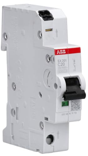 ABB SX201-C20 Sicherungsautomat FlexLine C-Charakteristik 6kA 20A 1P | LS-Schalter mit Push-in-Klemmen für PSX-Phasenschiene, 230V AC, 1-polig + Neutralleiter 2CDS251003R0204