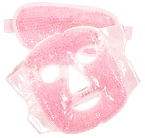 CLISPEED Kühl Und Warmtherapie Gesichtsmaske Gelmaske Für Augenpartie Mit Beruhigender Wirkung Wiederverwendbar Pvc Material Pflegend Für Gesicht Und Nebenhöhlen Satz Mit Aufbewahrungsbeutel