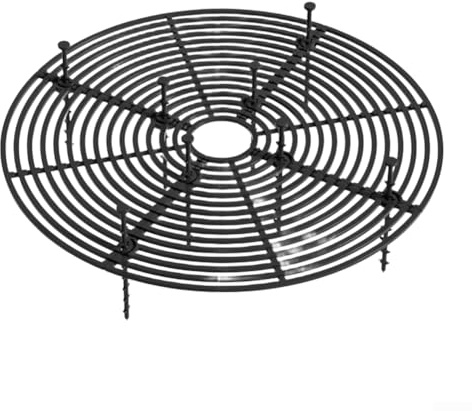 ZiStarlilife Paquete de 4 rejillas de plástico para macetas de 19/30 cm, para uso en interiores y exteriores, protectores de suelo marrón-negro con estacas para protección de mascotas (B)