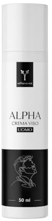 Crema Viso Uomo | Skynessence ALPHA | Idratante con Aloe Vera, Burro di Karité e Vitamina C | Azione Lenitiva e Rivitalizzante | Pelle Luminosa, Tonica e Giovane| 50 ml – Made in Italy