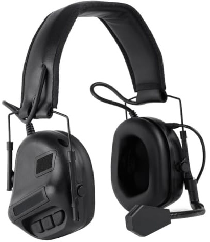 Veesper Orejeras electrónicas Reducción de Ruido Protectores auditivos Protección auditiva Auriculares antirruido con micrófono Orejeras para Disparos Trabajos Construcción Mujeres Hombres