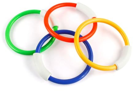 NOLITOY 4pcs Underwater Swimming Dive Rings for Pool Diving Rings Set for Boys for Paddling Pool Play