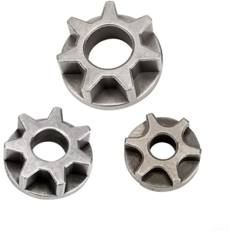 DAZZLEEX Juego de engranajes de motosierra de metal compatible con engranajes de amoladora angular M10, pieza de repuesto para equipos eléctricos al aire libre y tareas de corte resistentes