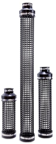 HAPPYKOI Ansaugrohr Pumpen Korb Set Ø110 mm x Reduzierung Ø63 mm - Länge: 37 cm/Schwarz | Filtersiebrohr Gitterrohr Siebrohr für Teichbau, Filterkammer, Biokammer, Pumpenschutz - Koi & Teich