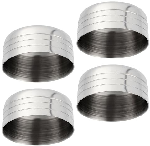 Hemobllo Tapa de Repuesto para Coctelera de Acero Inoxidable, Boca Ancha, Compatible con Botellas de 550ml, Set de 4 Piezas, Accesorio para Cocteleras de Bar y Uso Profesional en